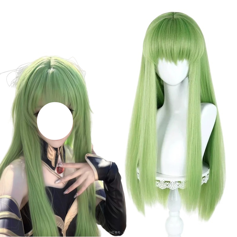 Women'S Accessories List - Anime CC Cosplay Yeşil Peruk Uzun