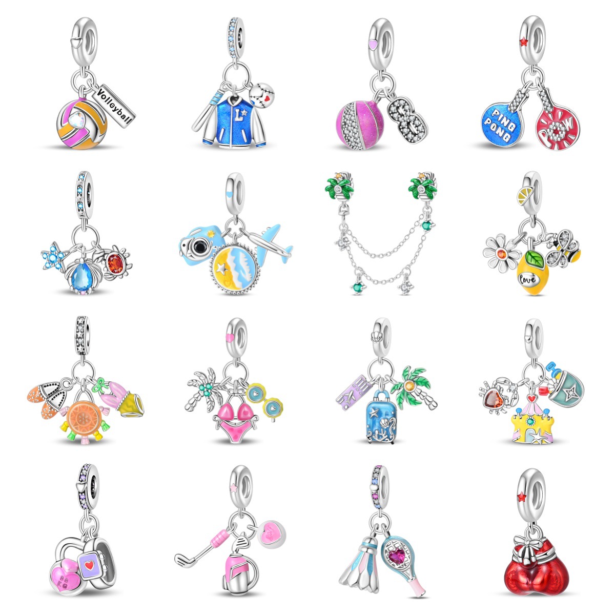 Women'S Volleyball Accessories - Orijinal Takılar Gümüş Kaplama Boncuklar Bileziklere