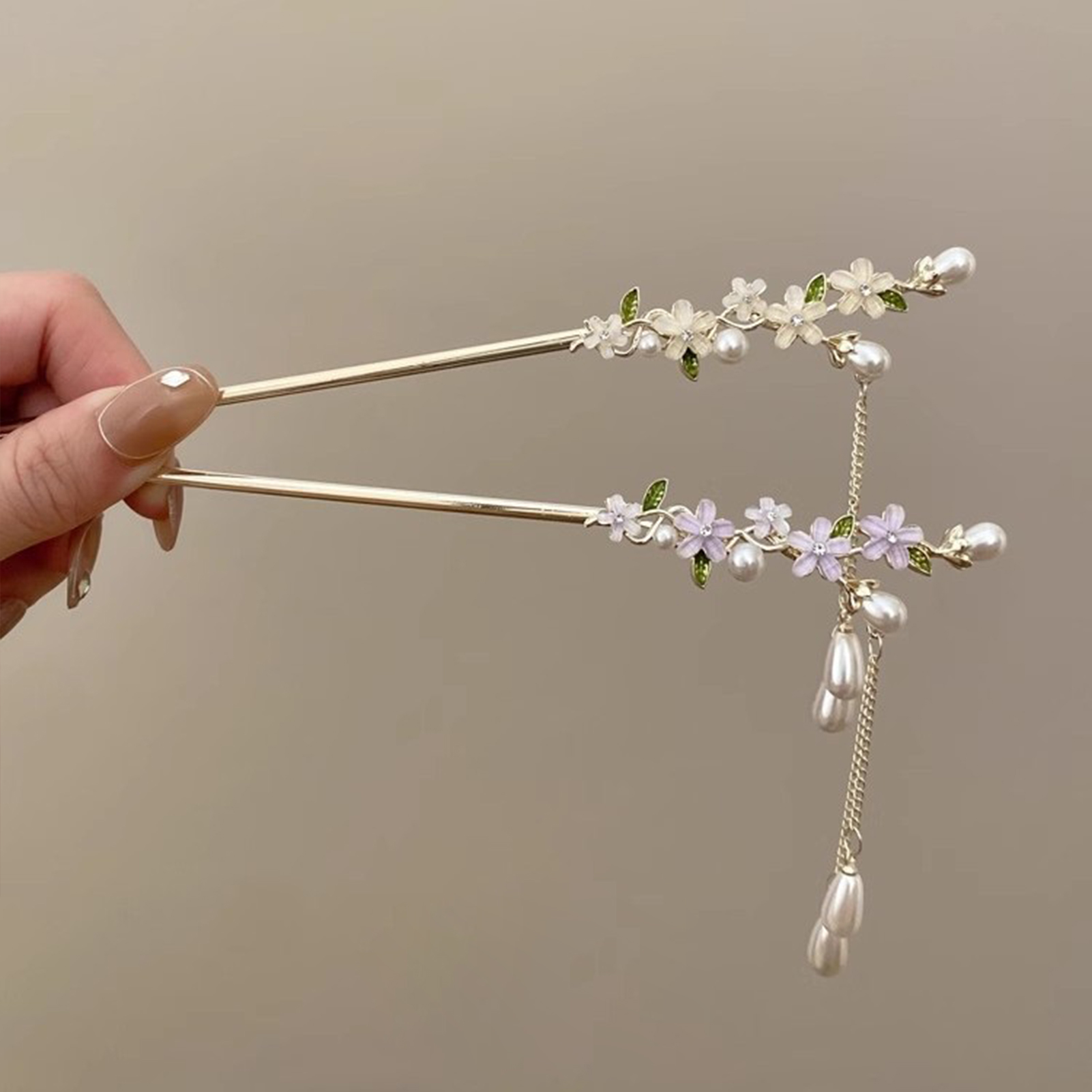 Pearl Hair Pin - Güvenli Tutuşlu Saç Çubuğu Zarif Düğün