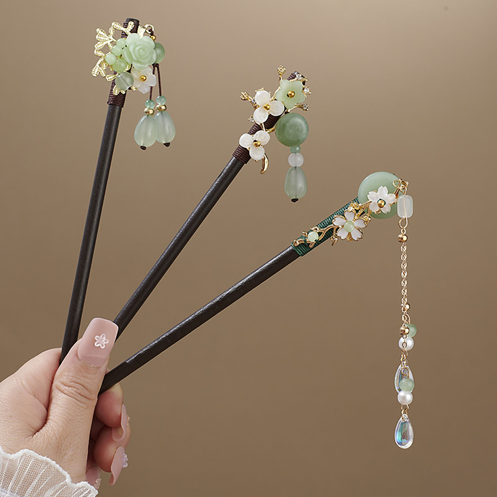 Çin tarzı çiçek püskül saç tok - Pearl Hair Pin incelemesi ve fiyatı