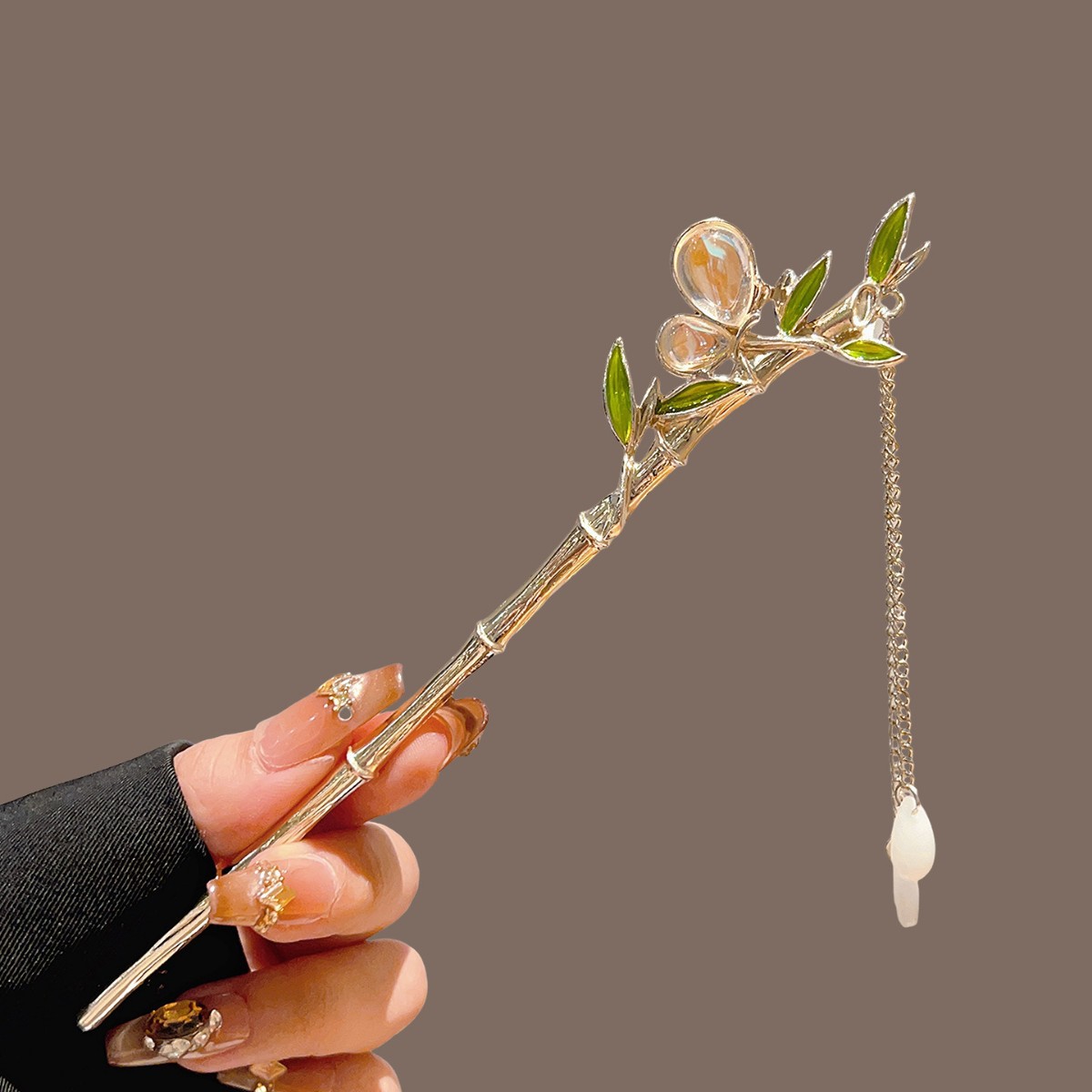 Yeşil Bambu Püskül Saç Tokası  - Pearl Hair Pin incelemesi ve fiyatı
