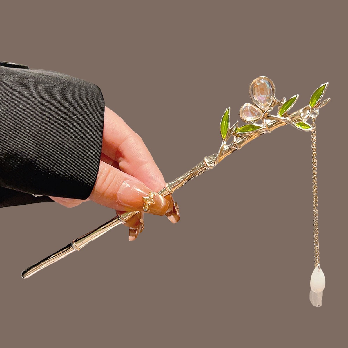 Yeşil Bambu Püskül Saç Tokası  - Pearl Hair Pin incelemesi ve fiyatı