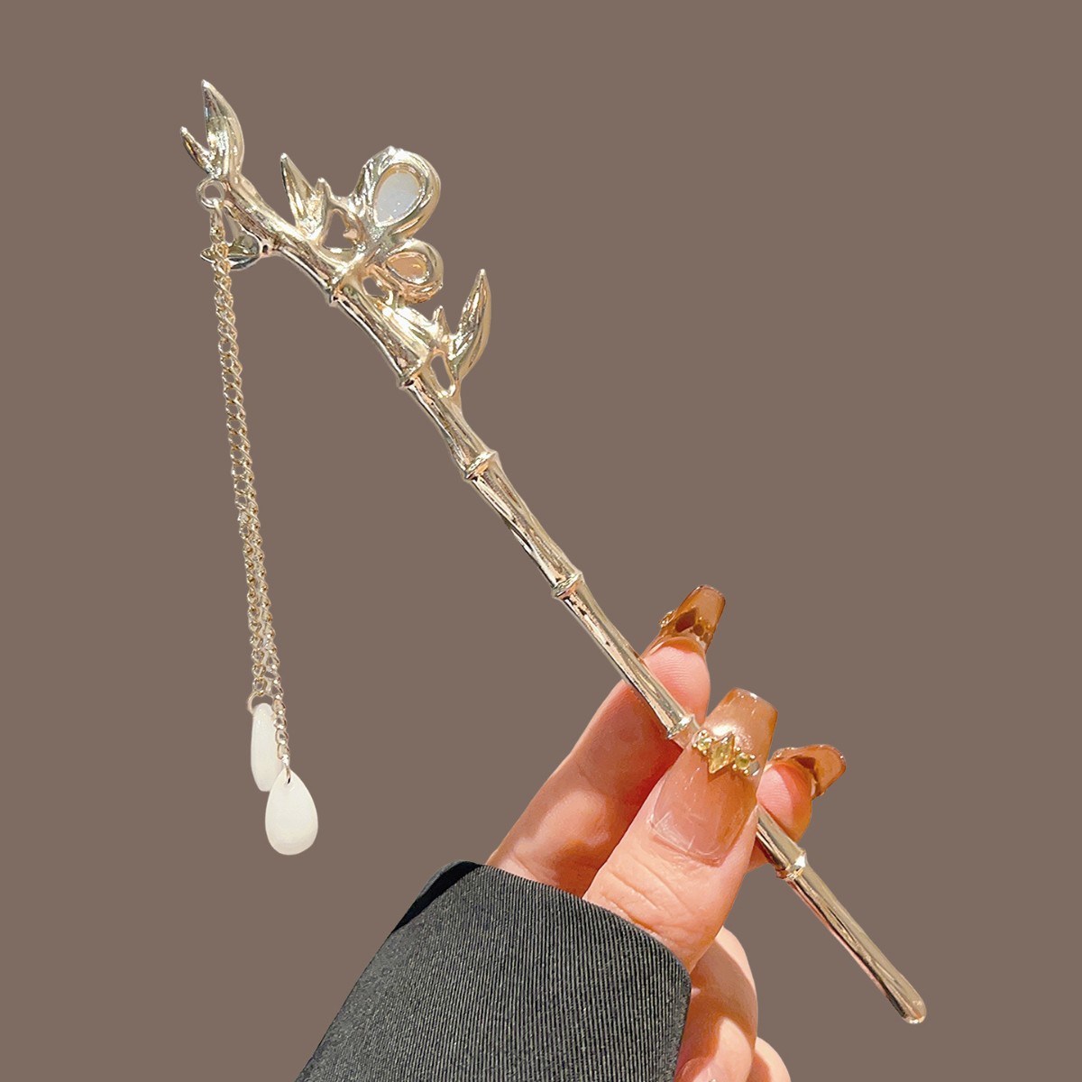 Yeşil Bambu Püskül Saç Tokası  - Pearl Hair Pin incelemesi ve fiyatı