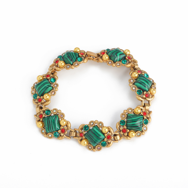 Vintage Malakit Doğal Taş Kadı - Women'S Accessories Trends 2026 incelemesi ve fiyatı