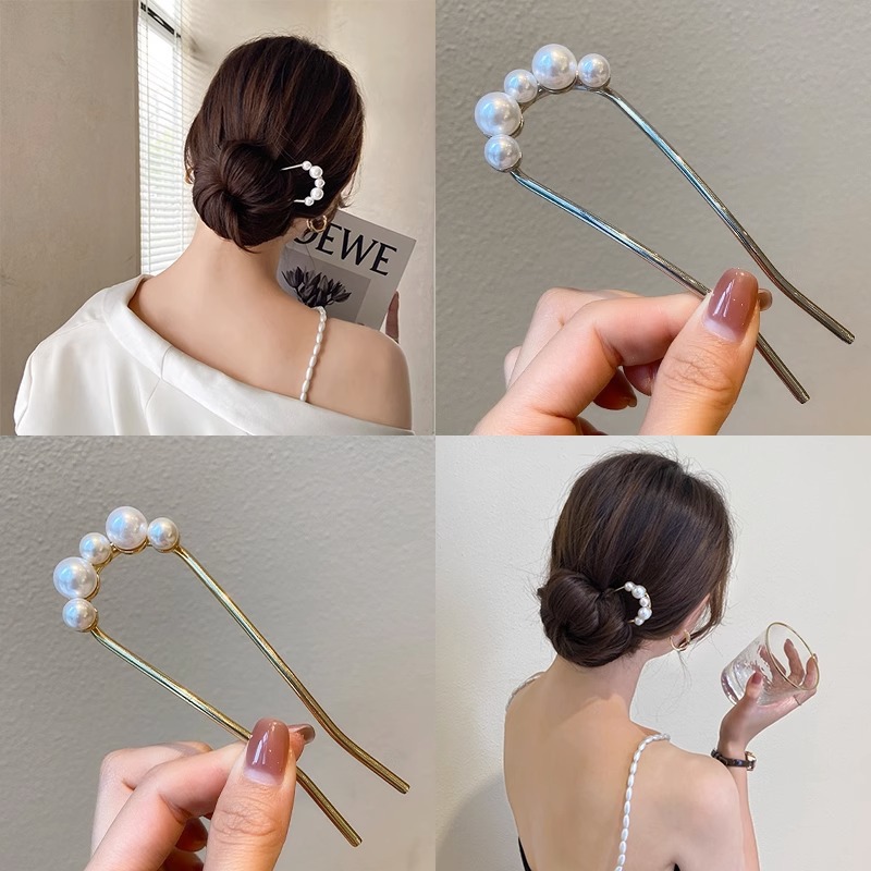 Yeni Metal Vintage U Şekli Saç - Pearl Hair Pin incelemesi ve fiyatı