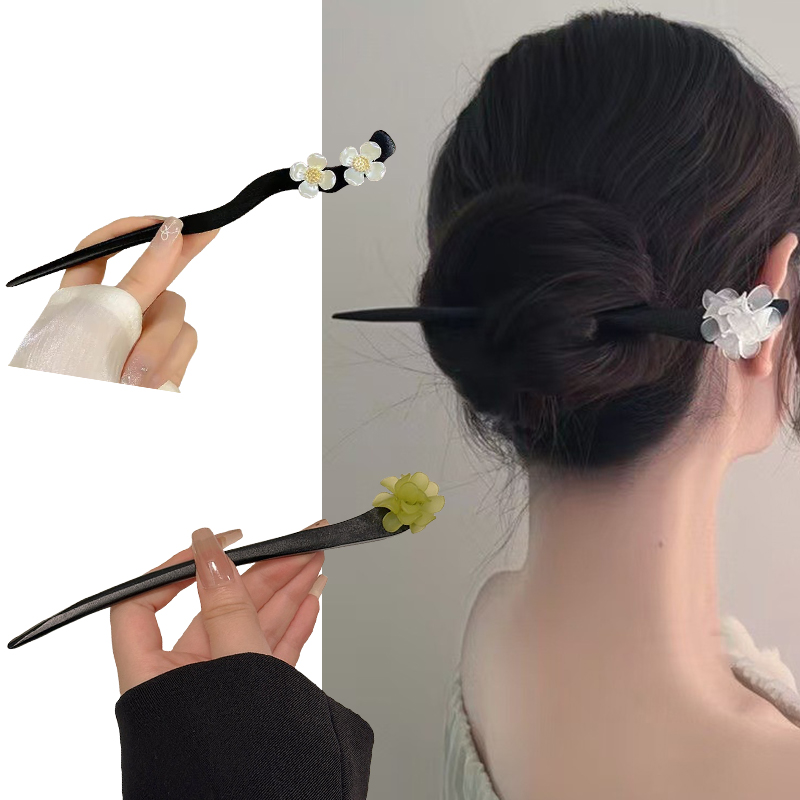 Vintage Çin Tarzı Ahşap Çiçek  - Pearl Hair Pin incelemesi ve fiyatı