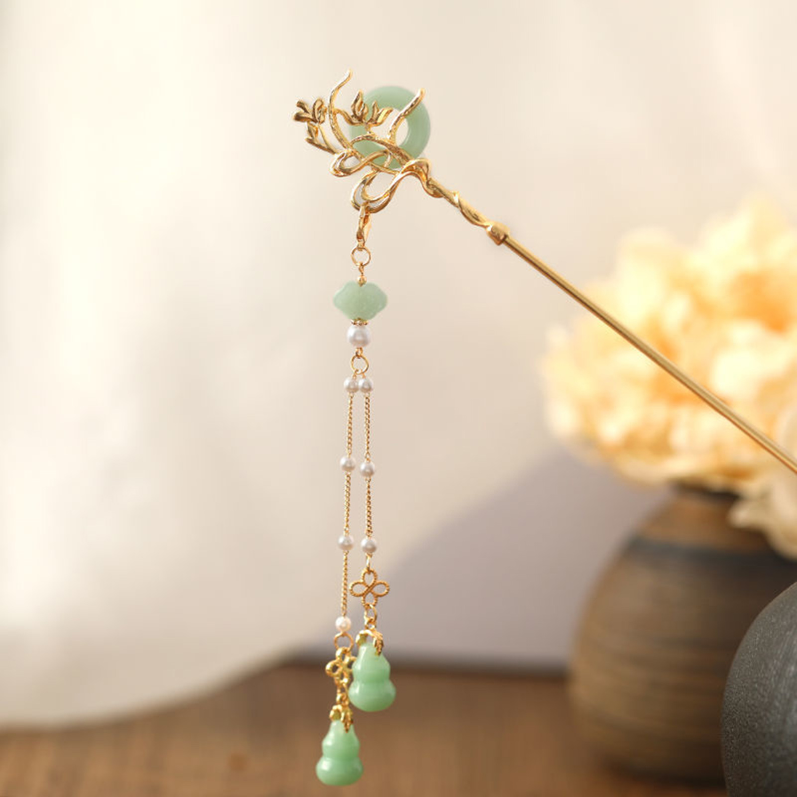 Çin Tarzı Cam Firkete Kadınlar - Pearl Hair Pin incelemesi ve fiyatı