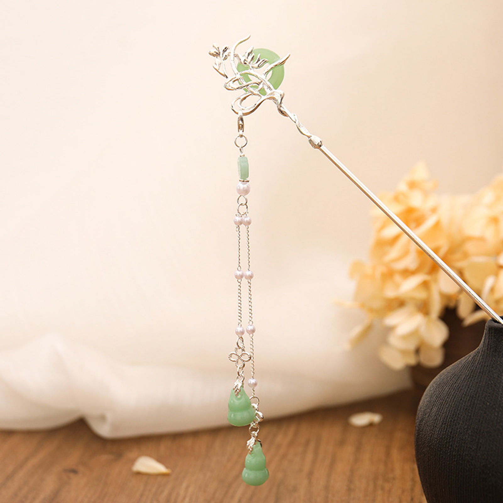Çin Tarzı Cam Firkete Kadınlar - Pearl Hair Pin incelemesi ve fiyatı