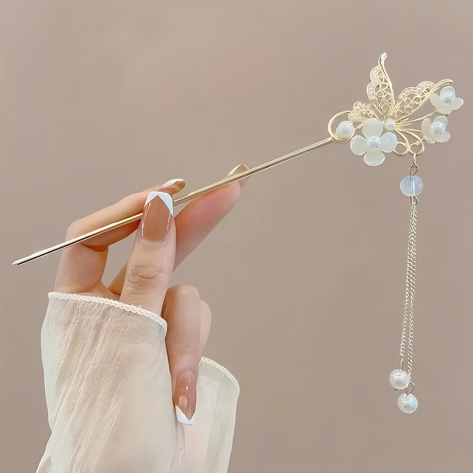 1/6 adet zarif çin tarzı püskü - Pearl Hair Pin incelemesi ve fiyatı